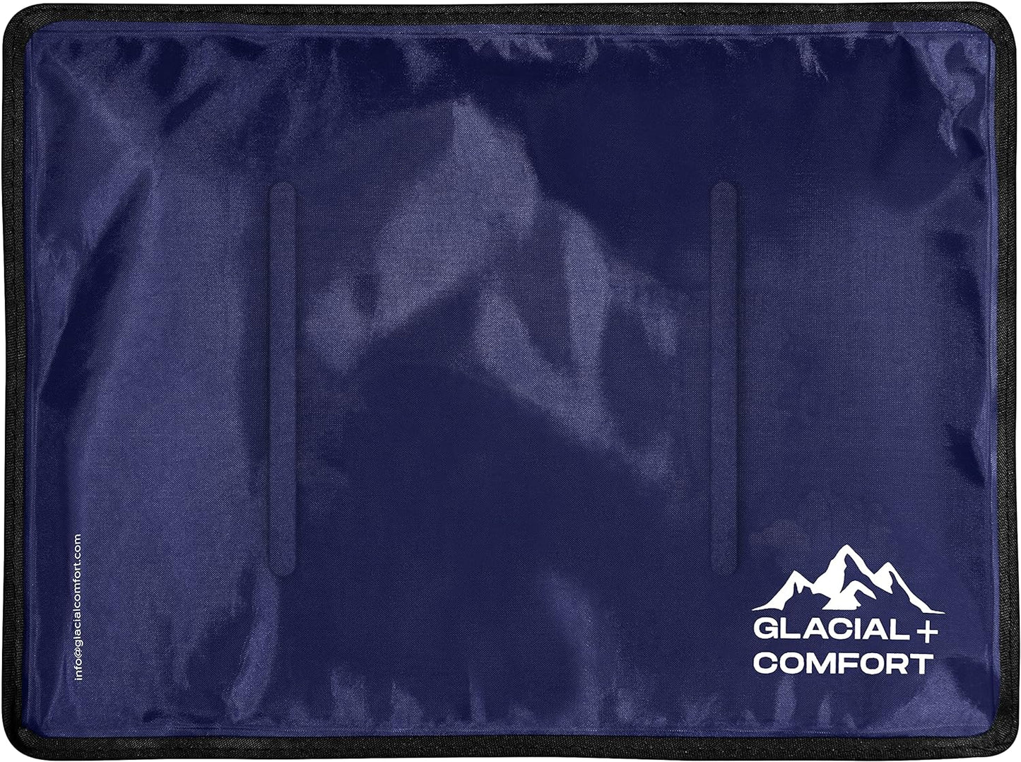 Glacial Comfort Large Gel Ice Pack for Injuries Reusable - (15" x 11") Cold Pads for Back Pain, Hip, Knee, Shoulder, Muscle Strains, Migraine & Postpartum Recovery, Flex Technology - Compression Pad.