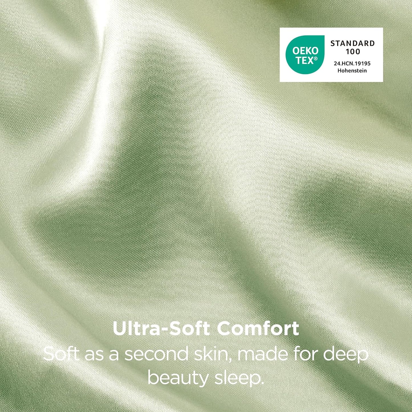 Bedsure Satin Pillowcases, Similar to Silk Pillow Cases Queen Size Set of 2, Pillow Case for Sleeping Women with Envelope Closure, Gifts for Women Men, Sage Green, 20x30 Inches, 2pcs