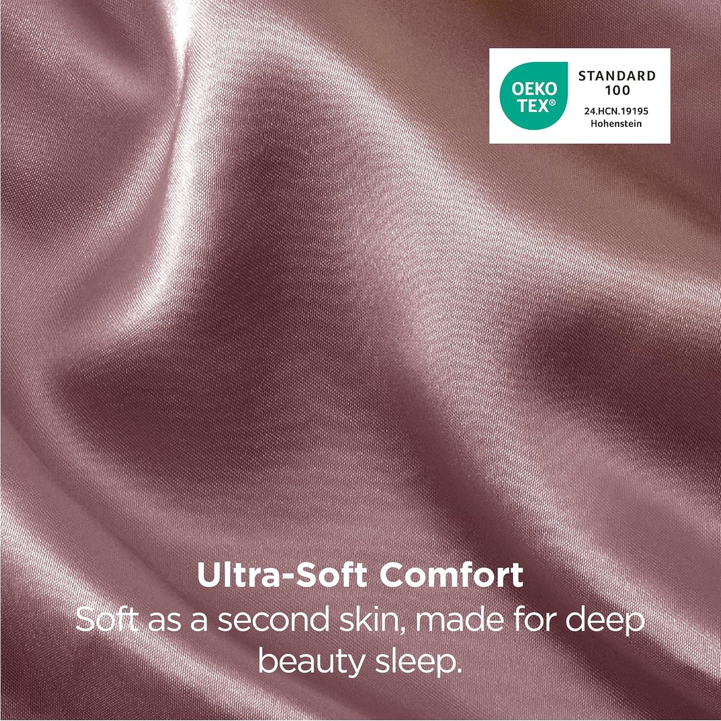 Bedsure Satin Pillowcase 2 Pack Similar to Silk Pillow Cases Standard Size, Pillow Case for Sleeping Women with Envelope Closure, Gifts for Women Men, Nostalgia Rose, 20x26 Inches, 2pcs