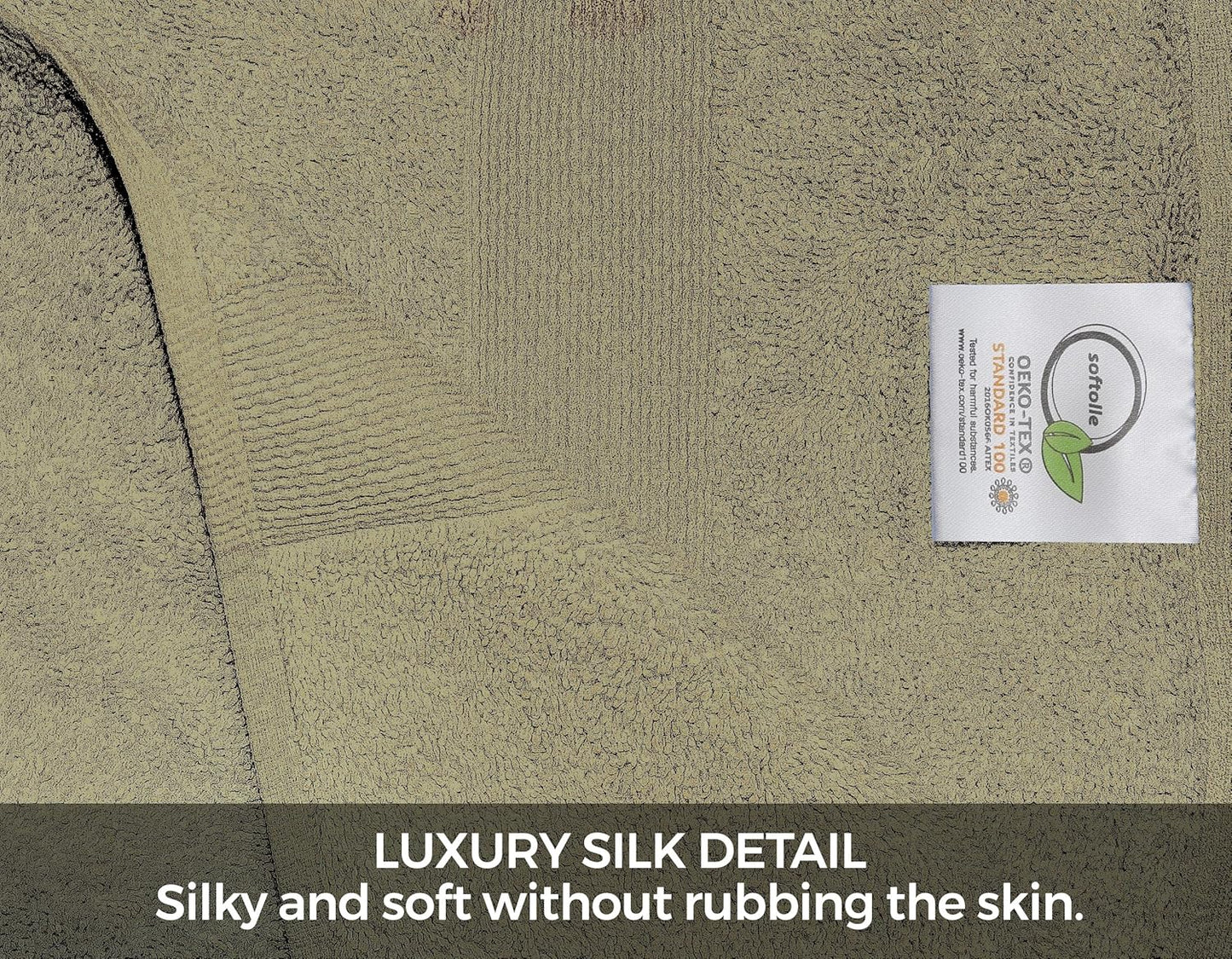 Softolle Luxury 8 Piece Towel Set, 2 Bath Towels 2 Hand Towels 4 Washcloths, Towels for Bathroom, Home, Spa & Gym - Highly Absorbent (Sage Green)